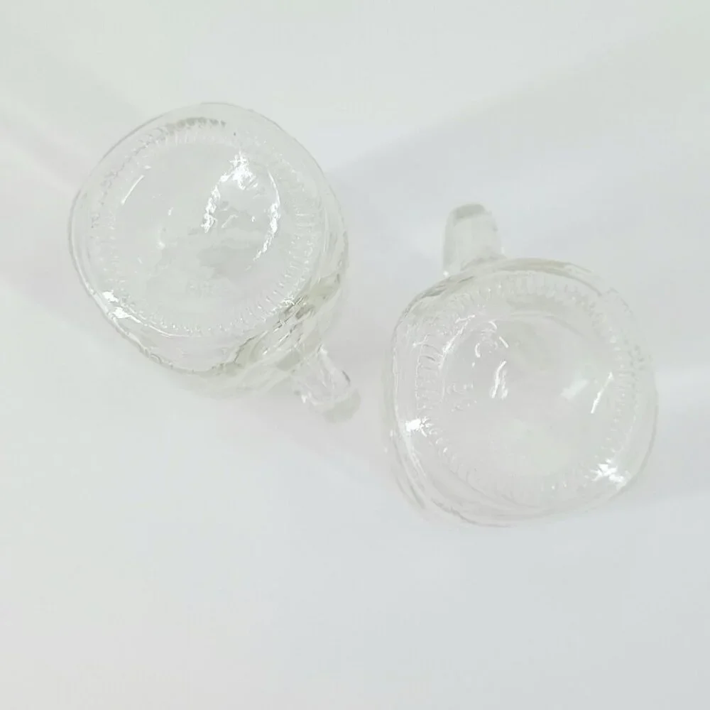 Golden Harvest Shot Drink Glass Jars Handle 2 oz Mini No Lids Set of 2 Kitchen - Picture 5 of 9